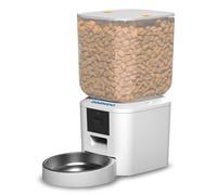 Daewoo D-QQ029-7L distributore di cibo e acqua per cani gatti Acrilonitrile butadiene stirene (ABS), Acciaio inox Bianco Universale Alimentatore automatico animali domestici [D-QQ0297CT-W]