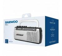 Daewoo DW1107 AM/FM Lettore/Registratore di Cassette Radio, Nero e Argento