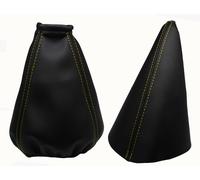 DAEWOO LANOS (1997-2004) Cuffia Leva Cambio e Freno Pelle - Cuciture Giallo