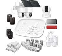 Daewoo SA805 Zenith - Sistema Completo Casa: Centrale, Rilevatori di Apertura e Presenza, Sirena Solare, Telecomandi, Telecamera Interna & 2 Esterni Rotanti, Compatibile con Alexa & Google