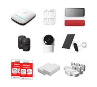 Daewoo Security - Pacchetto Allarme Casa Collegato WiFi & GSM - Sistema di Sicurezza Wireless con Telecamere Interne & Esterni + Solare, Sirena, Sensori Zigbee - Senza Abbonamento - Alexa & Google