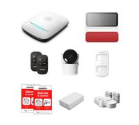 Daewoo Security - Pacchetto Allarme Casa Collegato WiFi & GSM - Sistema di Sicurezza Wireless con Telecamera HD, Sirena Esterna Solare, Rilevatori Zigbee & Compatibile Animali - Senza Abbonamento
