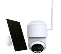 Daewoo Security W509MW Full HD W509MW - Telecamera solare con pannello solare - Rilevamento del movimento - Visione notturna a colori - Completamente senza fili