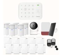 Daewoo - Set di allarme connesso WiFi/GSM Vigilia VIG105+ - Sistema wireless e senza abbonamento, compatibile con animali, sensori e sirena solare INCL. + Telecamera di sorveglianza Full HD, App INCL.