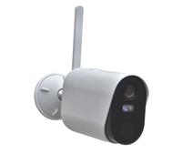Daewoo - Telecamera senza fili WiFi Int/Ext W502 Full HD, rilevamento del movimento, visione notturna a colori, sistema audio bidirezionale, compatibile con Amazon Alexa, bianco