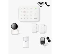 Daewoo Vigilia+ WiFi e GSM con telecamera girevole, sensori apertura/vibrazione, rilevatore di movimento animali, telecomando, badge RFID, applicazione mobile