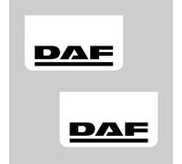 DAF Camion Hgv Paraspruzzi Posteriori 36x64 CM Liscio Bianco PVC Nero Testo