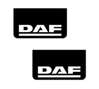 DAF Camion Hgv Paraspruzzi Posteriori 36x64 CM Liscio PVC Nero Parafanghi Bianco