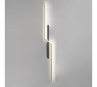 DAFAY Lampada da Parete Lineare Ultra Sottile, Applique da Parete Lunga in Metnero con Paralume in Acrilico, Moderna Applique da Comodino a Led, Semplice Lampada da Parete per Atmosfera da Parete Di S