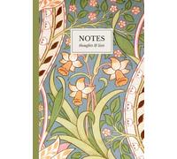 Daffodil Chintz Pattern Notebook: A5 Lined Notebook | John Henry Dearle Arts and Crafts Design