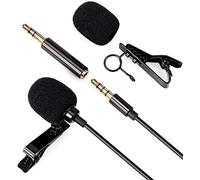 Daffodil MCP100B Microfono Lavalier, Mini Microfono Lavaliera a Condensatore Omnidirezionale, Microfono per Telefono/PC/Videocamera, Ideale per Youtuber/Interviste/Podcast