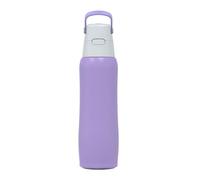 Dafi Solid Steel Cold - Bottiglia d'acqua con filtro purificatore, termico, 500 ml, con cannuccia, in acciaio inox, doppia parete, 24 ore, fredda, senza BPA | Water Bottle | Palestra (Lavanda)