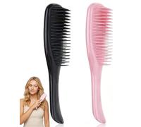 DAFNE 2Pcs Mini Ultimate Detangler, Spazzola Capelli Bagnati e Asciutti, Spazzola Districante per Capelli con Ventilazione a Velocità per Donne, Uomini, Bambini, Riduce le Rotture e i Grovigli