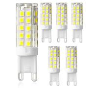 DAFNE 6 Pezzi Lampadina LED G9 3W, 410lm, Equivalente 30W alogeno, Bianco caldo 3000K, 220V, CRI 85, NON dimmerabile, Risparmio energetico, Base in ceramica, Base standard G9