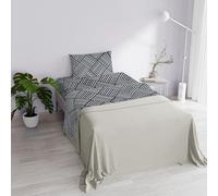 Italian Bed Linen DAFNE Completo letto stampato, microfibra, Citylife Grey, Piazza e mezza