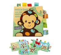 DAFNE Giocattoli adatti ai bambini di età compresa tra 0-3-6 mesi: libri di stoffa morbida, libri interattivi per bambini con sonagli, libri che emettono suoni fruscianti, regali per neonati -E