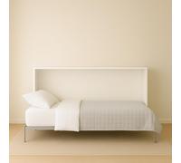 Dafne Italian Design - Letto a Scomparsa Singolo Made in Italy, Letto a Scomparsa con Mobile in Legno, Materasso NON Incluso, con Rete a Doghe, Misure: L.210 - H. 130 - P. 36,0/100,5 cm (Bianco)