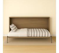Dafne Italian Design - Letto a Scomparsa Singolo Made in Italy, Letto a Scomparsa con Mobile in Legno, Materasso NON Incluso, con Rete a Doghe, Misure: L.210 - H. 130 - P. 36,0/100,5 cm (Rovere Kobe)