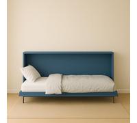 Dafne Italian Design - Letto a Scomparsa Singolo Made in Italy, Letto a Scomparsa con Mobile, Materasso NON Incluso, con Rete a Doghe, Misure: L.210 - H. 130 - P. 36,0/100,5 cm (Carta da Zucchero)