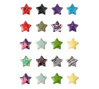 DAFNE Set da 20 Pezzi "Lucky Starstone" - Cristalli e Gemme - Un Regalo Perfetto per la Festa della Mamma - Mini Stelle in Gemma (Simbolo d'Amore; Design a Forma di Stella)