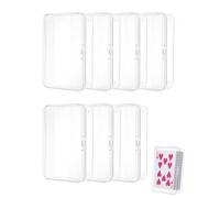 DAFNE Set di scatole per carte da gioco da 7 pezzi, scatola per riporre le carte da gioco, scatola dedicata per carte da gioco, scatola trasparente per carte da gioco, porta biglietti da visita