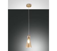 Dafne sospensione pendel conico vetro ambra cucina [EEK: A]