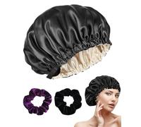 DAFNE Una cuffia da notte regolabile in raso con elastici per capelli, morbida e confortevole, pensata appositamente per le donne, protegge i capelli durante la notte
