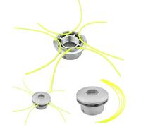 DAFSXZQR Testa di Alluminio Universale con 4 Linee di Taglio in Nylon Compatibile con Tosaerba d'Argento