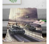 DAFUfbw 80x90inch(200x230cm) Coperta in Flanella WW2 Panther Carro armato, Soffice Morbida E Calda Coperta Con Stampa 3D Tigre I Coperta Per Divano Coperta Per Divano Per Adolescenti E Adulti