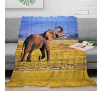 DAFUfbw African Elephant Coperta Pile Per Divano in Velluto - Coperta Singolo E Matrimoniale,Plaid Morbida, Elephant Coperta Pile Matrimoniale, Decorazioni Casa Poltrona, 40x50inch(100x130cm)