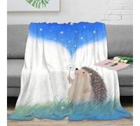 DAFUfbw Animale cartoon Coperta Morbida in Pile 70x80inch(180x200cm), Calda Coperta Per Divano, Letto, Soffice E Accogliente, Riccio Coperta Traslochi Rinforzata - Protezione Mobili Resistente