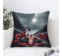 DAFUfbw Federe Per Cuscini Ferrarii 40x40cm, Copricuscini Decorativi FormulaOne Perform A Pit Stop Poliestere Federa Per Cuscino Divano Casa Decorazione