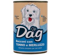 Dag Dog Adult All Breeds Bocconi 415 gr - Tonno e merluzzo - Cibo Umido per Cani - 1° ORDINE? scegli lo sconto BZR5 / BZR20 + 200 punti fedeltà