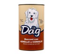 Dag Dog All Breeds Bocconi 1240 gr - Agnello e coniglio - Cibo Umido per Cani - 1° ORDINE? scegli lo sconto BZR5 / BZR20 + 200 punti fedeltà