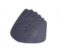 DAG STYLE Set 6 Tovagliette Americane Forma a Goccia + 6 Sottobicchieri, Linea Juta Light Blu Mirtillo, 30 x 40 cm, PVC Antibatterico effetto Juta, Antimacchia, Made in Italy