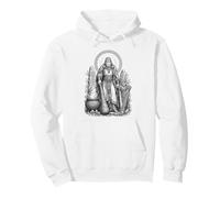 Dagda Celtico Padre Dio Sacro Calderone Line Art Felpa con Cappuccio