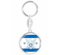 daged Mossad - Portachiavi in metallo, effetto 3D + adesivo - RD, multicolore, 33mm