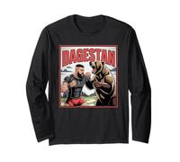 Dagestani Fighter, Fighting a Bear Retro Dagestan Wrestler Maglia a Manica