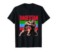 Dagestani Fighter, Fighting a Bear with The Flag of Dagestan Maglietta