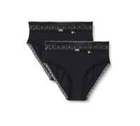 Dagi 2 Pack High Waist Brief Slip, Black, XS da Donna