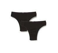 Dagi 2 Pack Low Waist Brazillian Panty Slip, Black, L da Donna