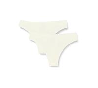 Dagi 2 Pack Low Waist Thong Panty, Mutandine Perizoma da Donna, Ecru,