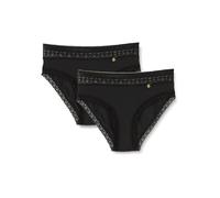 Dagi 2 Pack Regular Waist Brief Slip, Black, XS da Donna