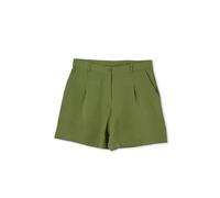 Dagi Khaki Fashion Woven Regular High Waist Gabardine Short Leg Shorts Pantaloncini, 48 da Donna