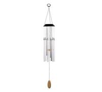 DAGLLGEW Campanelli eolici solari per Esterni Che cambiano Colore Campanelli eolici Illuminati con 6 Tubi LED Impermeabili all'aperto per Giardino, Patio, Portico
