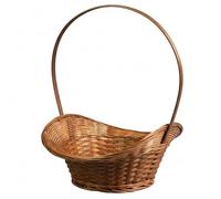 DAGLLGEW Cesto di bambù, Cesto da Giardino con Manico Robusto per Raccolta di Frutta, Raccolta di Fiori, Picnic e Decorazioni per la casa (Marrone, 13, 4 Pollici)