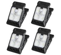 DAGLLGEW Clip di Luce Solare da 4 Pezzi con sensore di Movimento, Clip Portatile su luci solari per Esterni, Lampada a LED Multifunzionale per Giardino, luci domestiche per Esterni