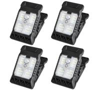 DAGLLGEW Clip di Luce Solare da 4 Pezzi con sensore di Movimento, Clip Portatile su luci solari per Esterni, Lampada a LED Multifunzionale per Giardino, luci domestiche per Esterni