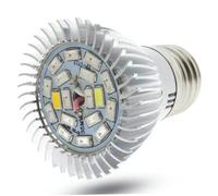 DAGLLGEW Lampadine per Coltivazione a Spettro Completo da 18 W, Lampadine per Coltivazione E14 per lampade Normali, Piante da Interno con 11 LED Rossi e 4 LED Blu per piantine, Fiori, Piante grasse