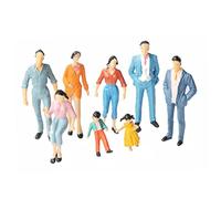 DAGLLGEW Mini Figure di Persone 1:87 Posa in Piedi Dipinta Scala Ho per Modellino di Treno Scene in Miniatura Casa delle Bambole 24 Pezzi Figurine di Modello di Persone Piedi Accessori del Treno